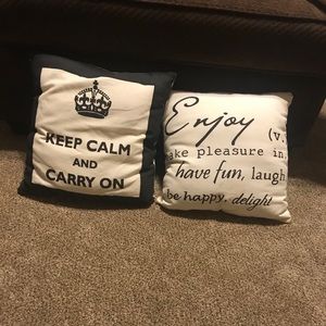 SOLD. Black & White Throw Pillows